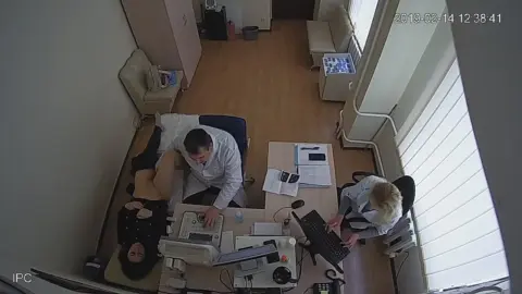 Office Group Scene with Medical Equipment