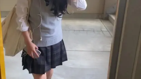 Asian Girl in School Uniform and Intimate Moments