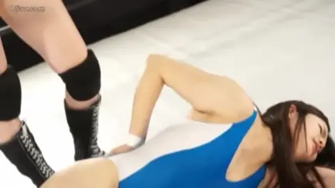 Asian Lesbians Wrestling in Ring