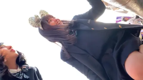 Women Interacting, Low Angle Shots