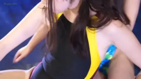 Asian Lesbians Wrestling in Swimsuits