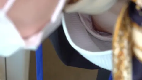 Asian Office Workers in Lanyards and Masks