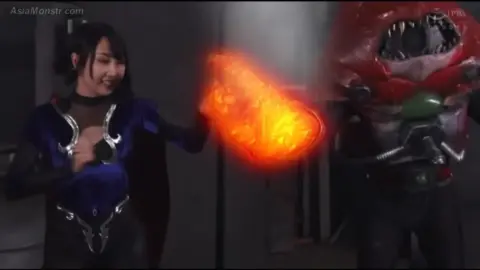 Asian Schoolgirl Meets Robot in Wooded Area