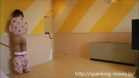 Asian girl spanked in bedroom
