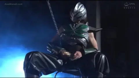 Asian Warriors in Armor Engage in Bondage and Masturbation