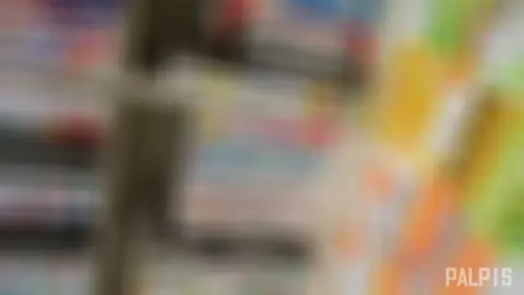 Asian Girl in Checkered Skirt in Store