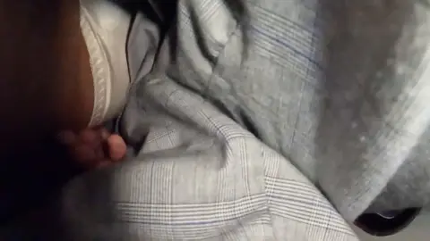 Slim Caucasian Woman Masturbating in Bedroom