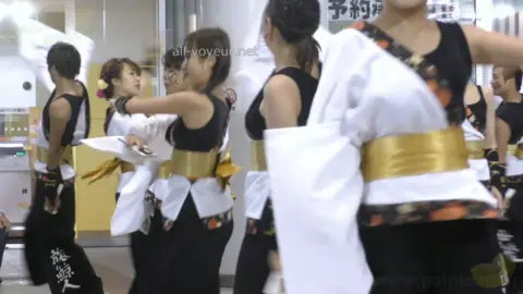 Asian Schoolgirls Dance in Uniforms