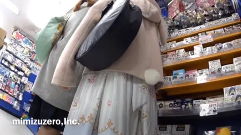 Asian Girls Masturbating in Retail Store