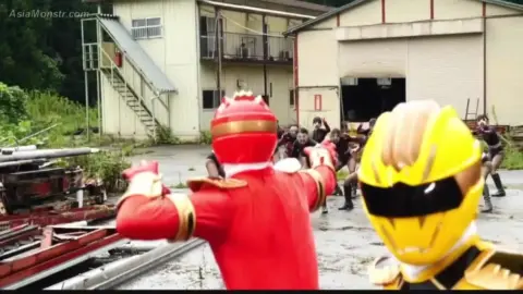 Asian Women in Costumes and Masks Posing