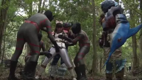 Asian Bunny Girls Bondage in Forest