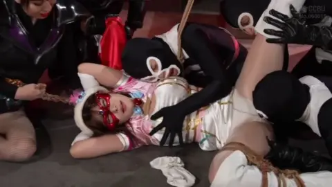 Asian Women in Costumes and Masks