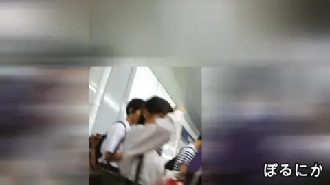 Asian Teens in Mall and Train Scenes