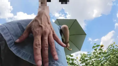 Asian Girl Undressed in Car