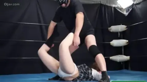 Asian Wrestlers in Schoolgirl Outfit