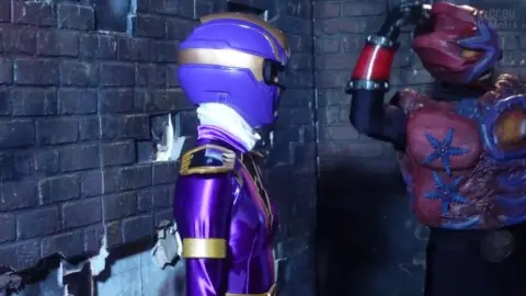 Asian Cosplay Duo in Industrial Setting