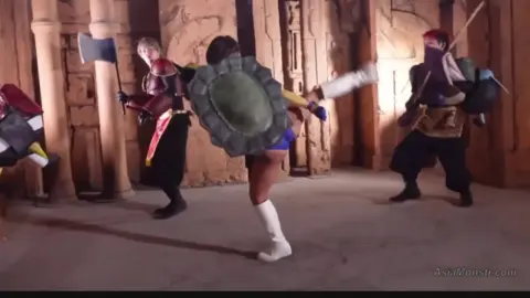 Asian Cosplayers Engage in Fantasy Fights