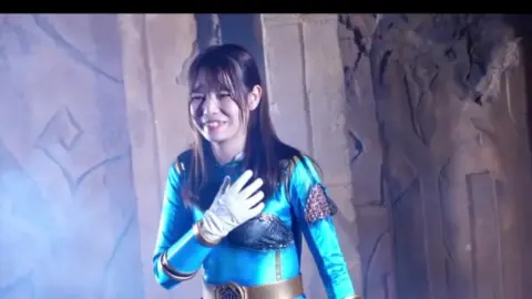 Asian Cosplay Babe in Blue Outfit