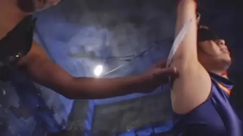 Asian Couple Intimate Encounter in Industrial Setting