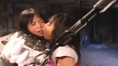 Restrained Women in Bondage and Kissing