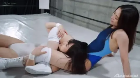 Lesbian Wrestling Match in Swimsuits
