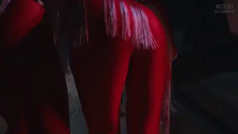 Women in Red Costumes and Masks