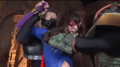 Superhero Costume Bondage and Struggle