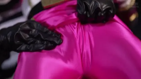 Asian in Pink Power Ranger Costume