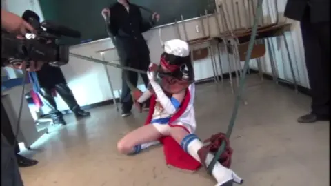 Asian Teen in School Uniform and Costume