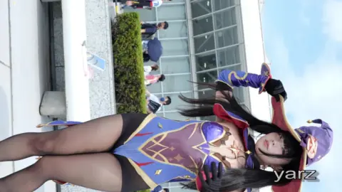 Asian Cosplay Outdoor Stair Scene