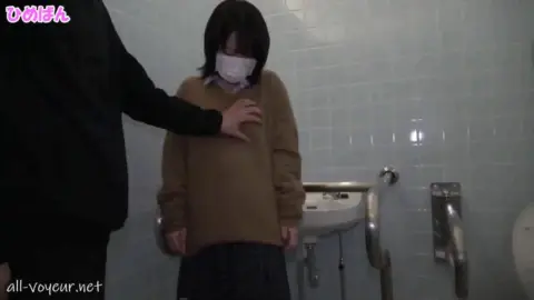 Asian Woman in Mask Touched by Man in Suit