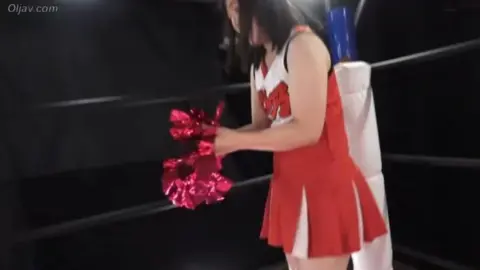 Asian Cheerleaders Wrestling and Intimate Moments