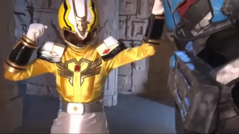 Asian Women in Bondage with Muscular Man in Costume