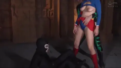 Superhero Costume Sex in Dark Dungeon