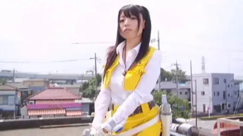 Asian Woman in Latex and Guns