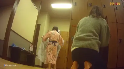 Asian Girls Changing Clothes in Locker Room