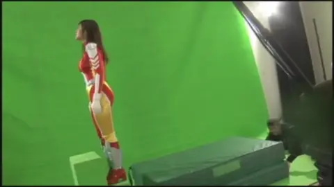 Asian Model in Red Costume