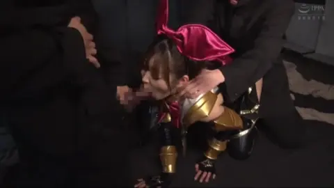 Asian Performer Restrained by Multiple Partners