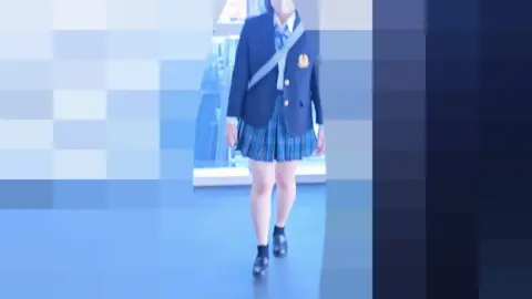 Slim Asian Teen in School Uniform