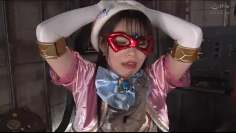 Asian cosplayer in bondage scenes