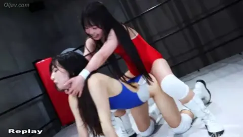 Asian Lesbians Wrestling and Choking
