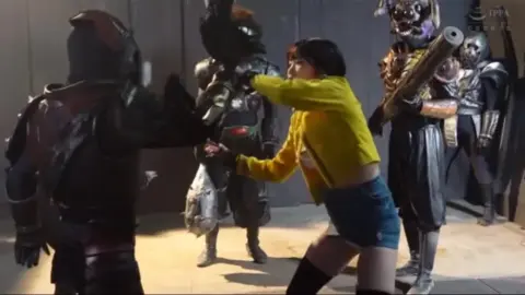 Dark Haired Warrior in Ancient Temple