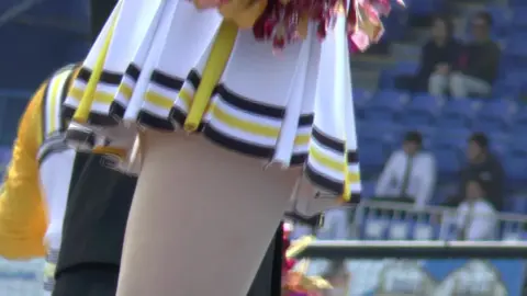 Asian Girls in Skirts at Stadium