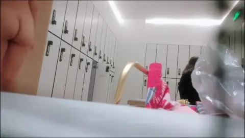 Asian Girls Getting Ready in Locker Room