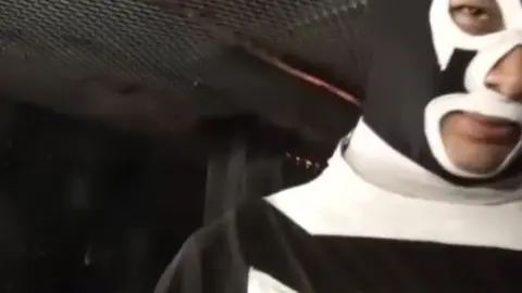 Asian Schoolgirls in Costume Play with Monster