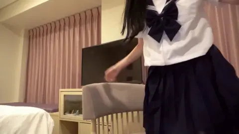 Asian Teen Couple’s Intimate Hotel Room Encounter