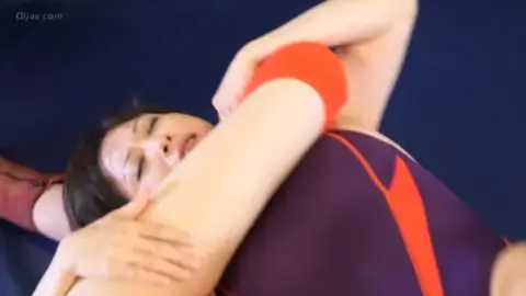 Asian Lesbians Wrestling in Swimwear