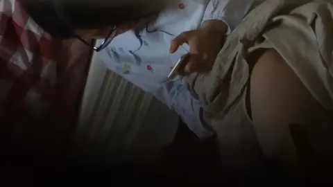 Asian Girl with Glasses Masturbates in Bedroom