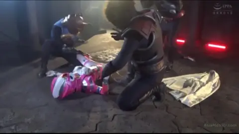 Asian Superheroine in Industrial Setting