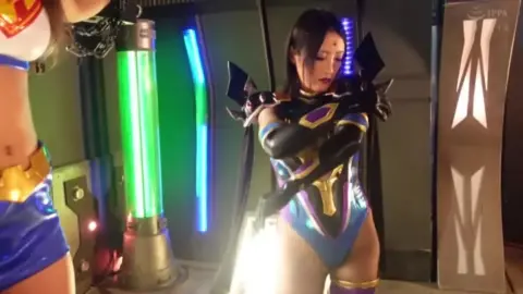 Asian Superheroines in Futuristic Costumes